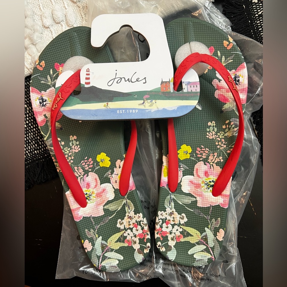 NEW with tags- Joules Flip Flops size 9